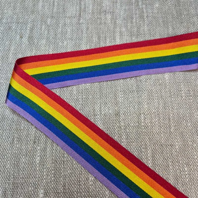Rabatt Band 25mm Rainbow