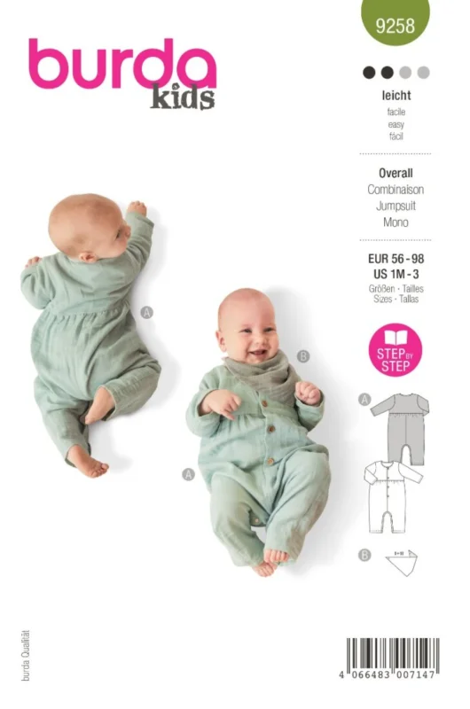 Beställ idag Burda Mönster 9258 - Barnens koordinerade set
