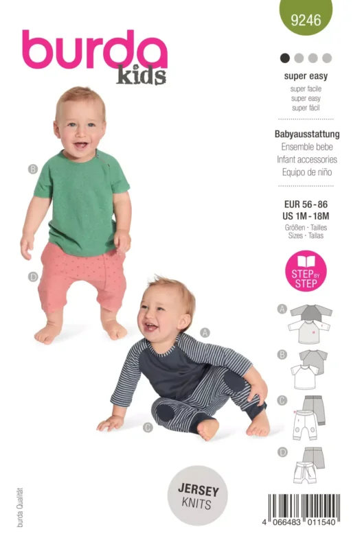 Köp nu Burda Mönster 9246 - Babykläder