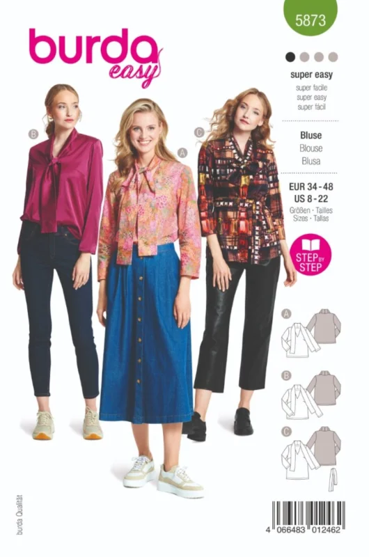 Extra rabatt Burda Mönster 5873 - Blus
