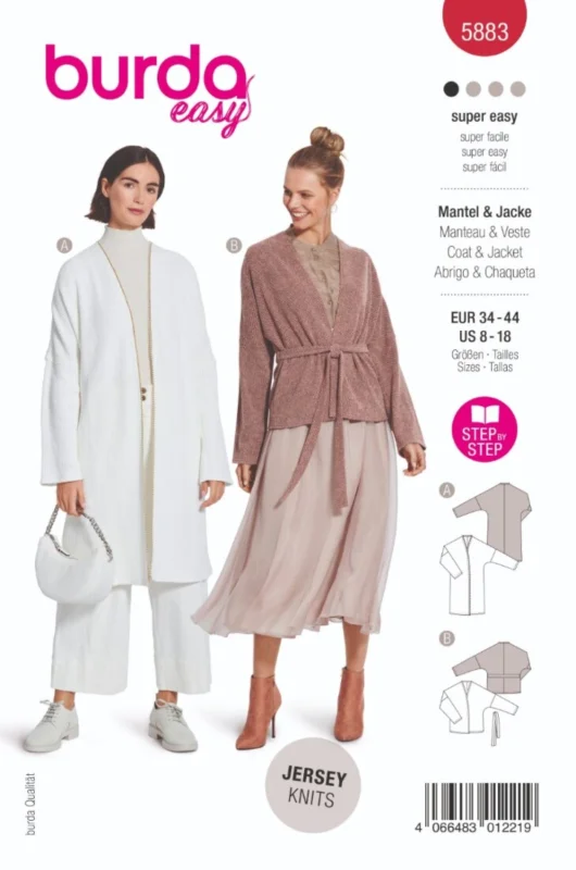 Säker betalning Burda Mönster 5883 - Jacka & Kappa