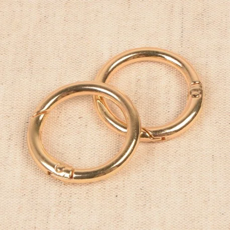 Billigare 2st öppningsbara metallringar 25mm - Guld