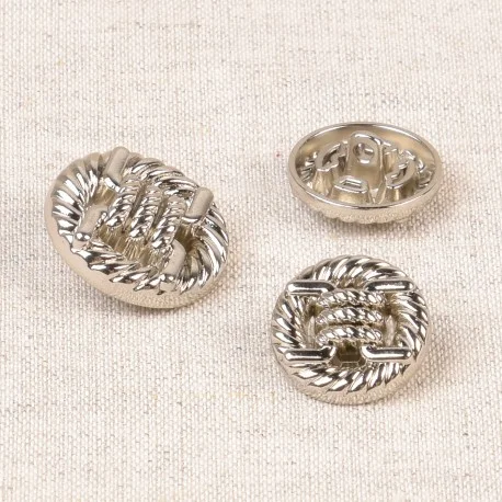 Metallknapp med hals - Silver risnedsättning