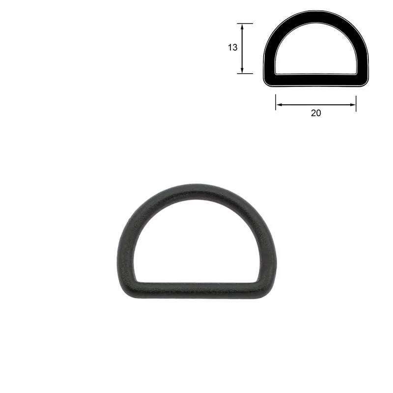 Köp online D-ring plast - Svart