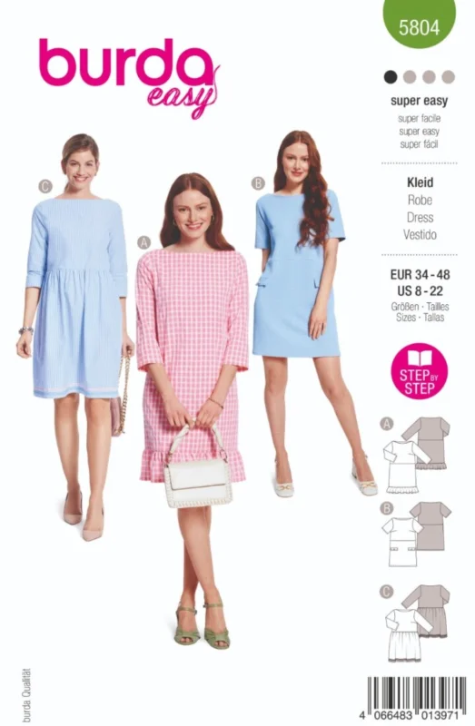 Burda Mönster 5804 - Klänning Sista chansen