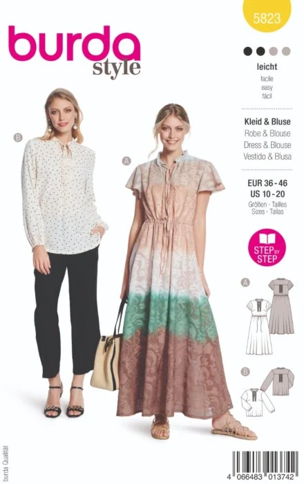 Burda Mönster 5823 - Klänning & Blus Beställ nu
