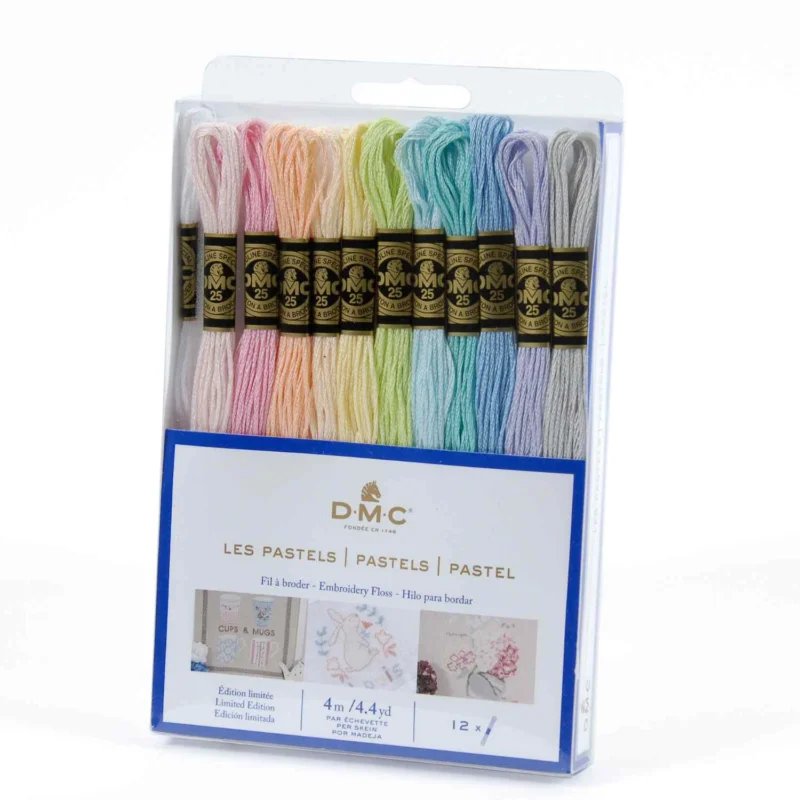Moulinegarn Broderigarn DMC 12 färger "Pastell" Säker betalning