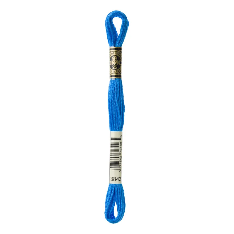 I lager DMC Mouliné Spécial 3843 Metallic Pool Blue