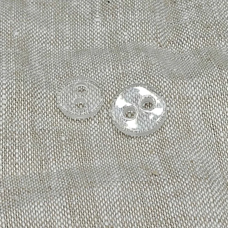 Transparent knapp 2 hål Snabb frakt