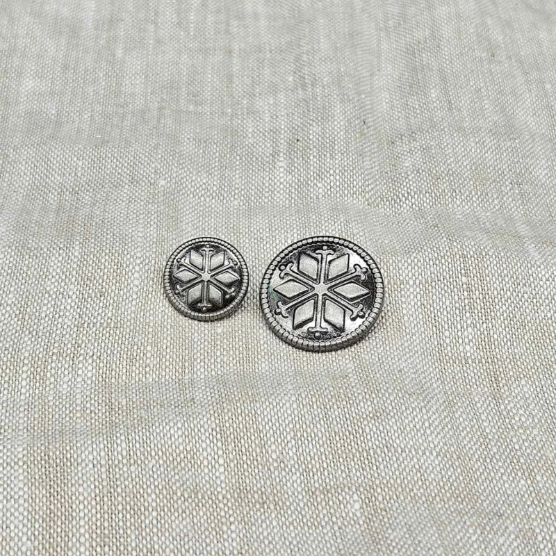 Metallknapp med hals Mörk metall Snöflinga Sista chansen