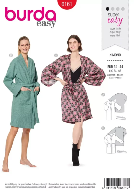 Endast denna vecka Burda Mönster 6161 - Kimono – Badrock