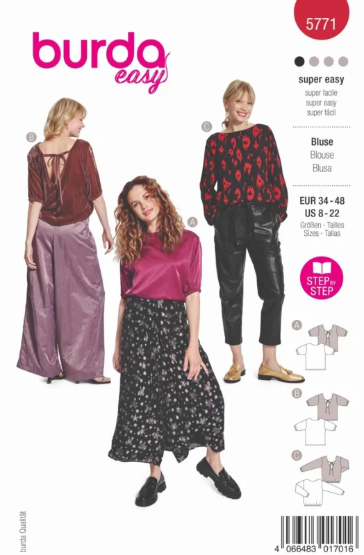 Burda Mönster 5771- Blus Nyhet