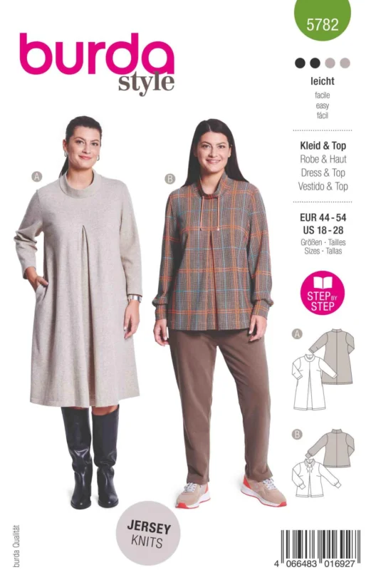 Nyhet Burda Mönster 5782 - Klänning & Pullover