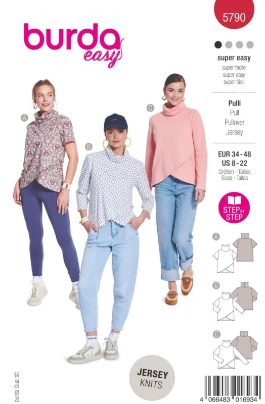 Burda Mönster 5790 - Pullover Beställ nu