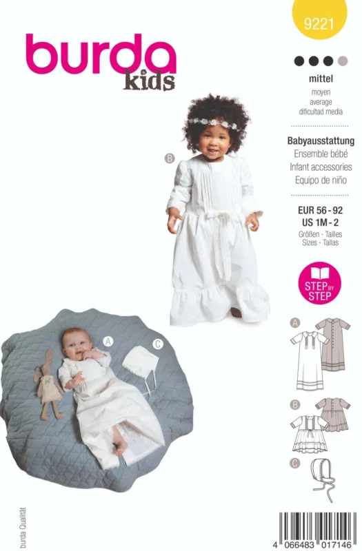Burda Mönster 9221 - För bebisar I lager