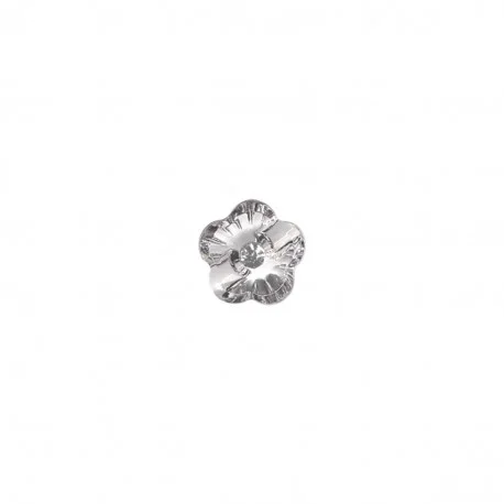 Erbjudande Kristallknapp med hals Blomma Silver 14mm