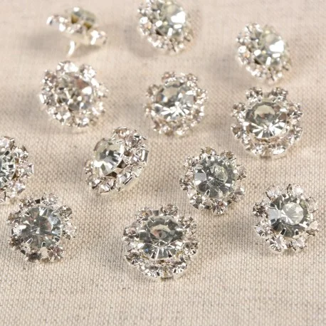Knapp med hals Glitter Silver Lägg i varukorgen