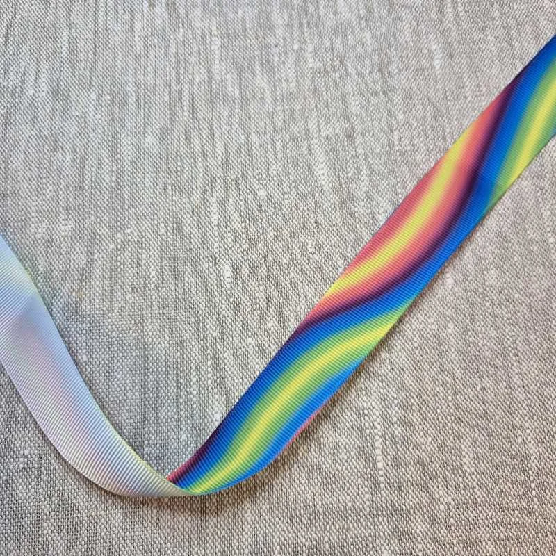 Säker betalning 2m Ripsband 25mm Rainbow