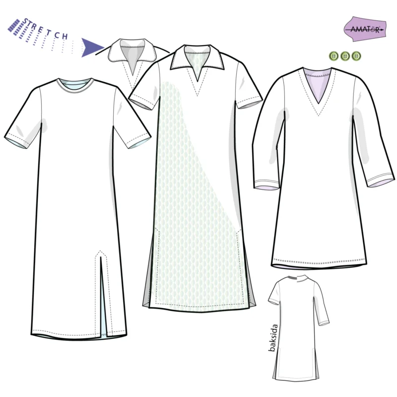 Joy - T-shirtklänning - Stl 46-60 Billig