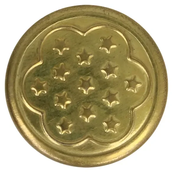Jeansknapp 17mm guld, stjärnor Handla nu
