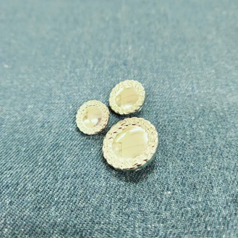 Metallknapp med hals - Silver Sänkt pris