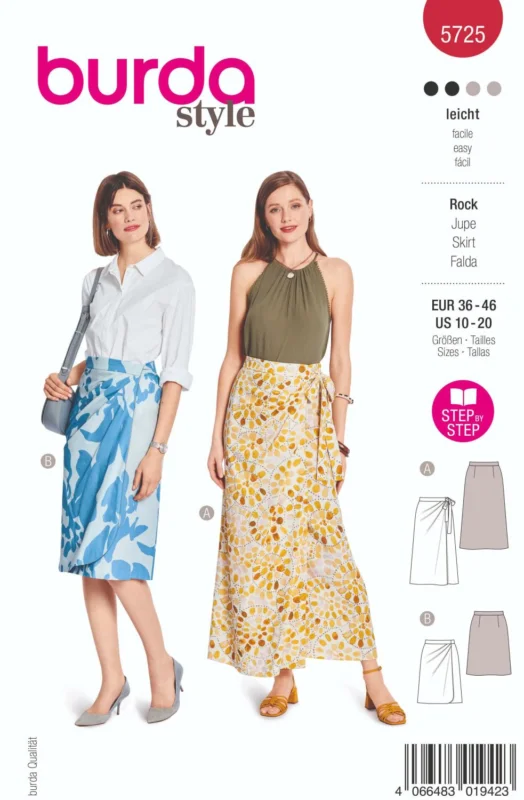 Bästa pris Burda 5725 Kjol med sari-stil