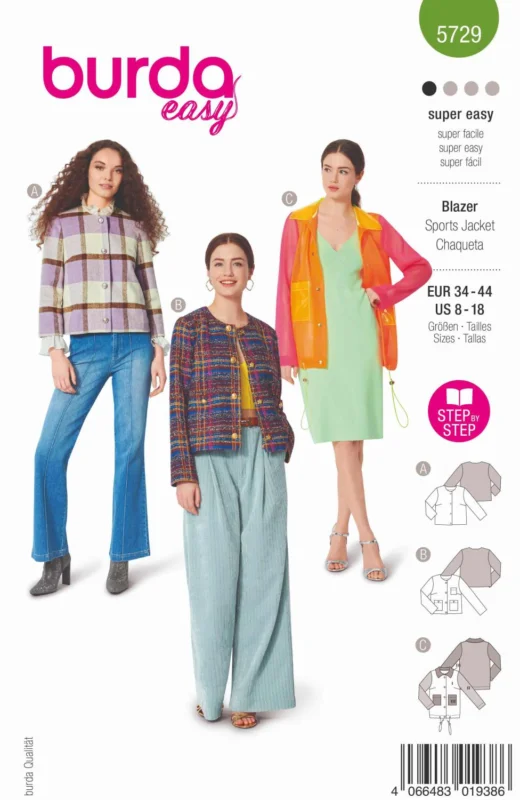Kampanjpris Burda 5729 Blazer för bouclé