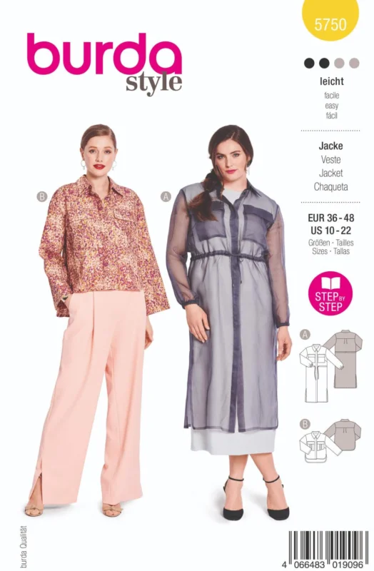 Burda 5750 Jacka med stora ficklock I lager