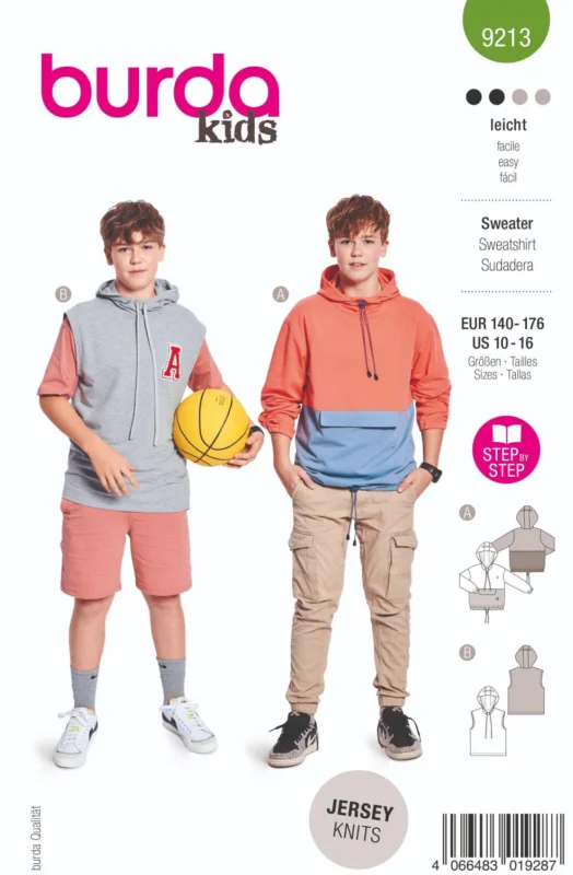 Köp online Burda 9213 Hoodie