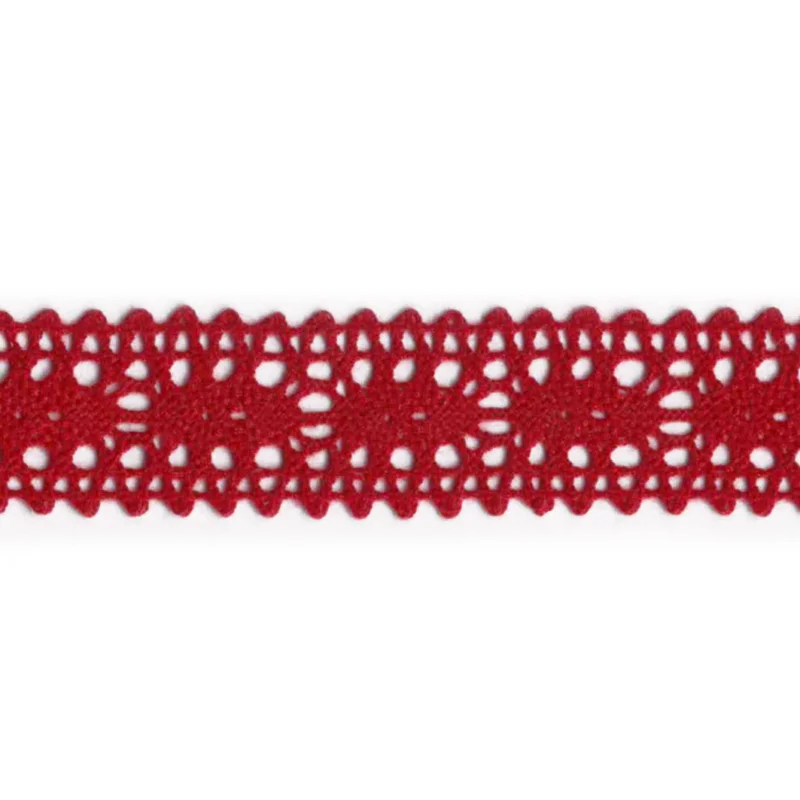 Populärt val Spetsband liksidig 25mm Bordeaux