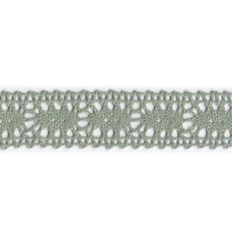 Spetsband liksidig 25mm Grön Nedsatt pris