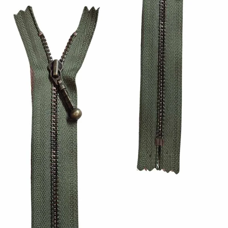 Rabatter Ej delbar 4mm Antikmässing med droppe YKK