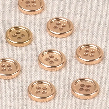 Lägg i varukorgen Skjortknapp Metall 10mm Guld