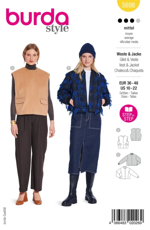 Burda 5698 - Jacka och väst Rabatt