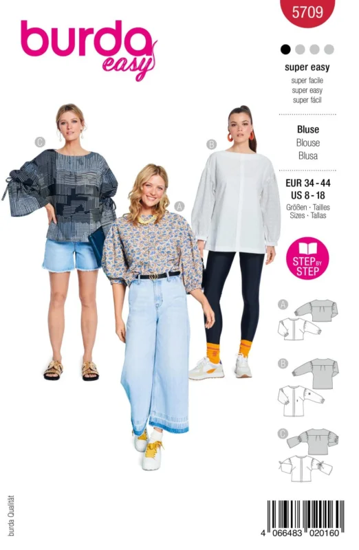 Burda 5709 - Blusar Sista chansen