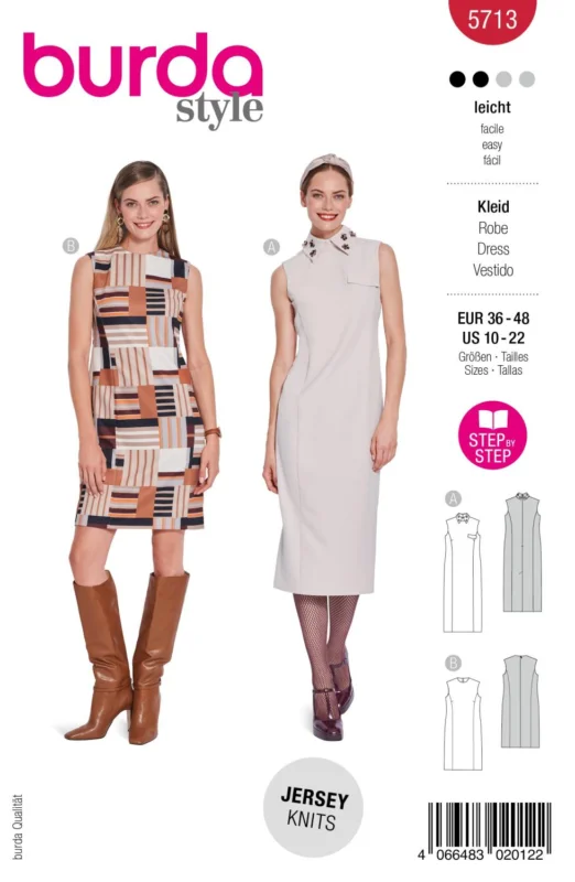 Kundfavorit Burda 5713 - Klänning