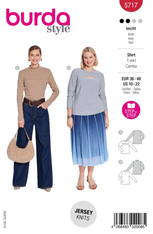 Burda 5717 - Långärmad tröja I lager