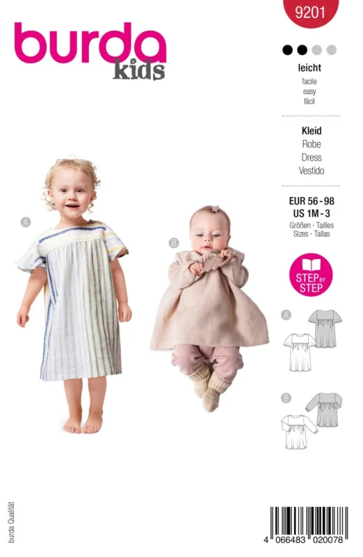 Billigare Burda 9201 - Babyklänning