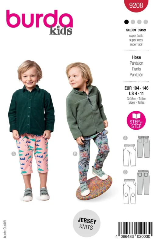 Begränsat antal Burda 9208 - Joggingbyxor barn