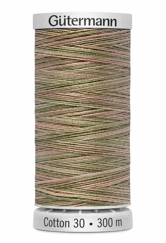 Cotton 30 Melerad Grön-Rosa-beige / 4026 Extra rabatt