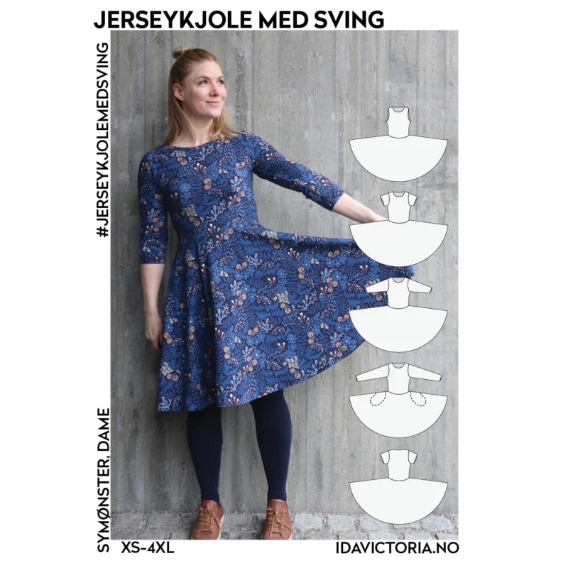 Jerseykjole med sving Ida Victoria Begränsad tid