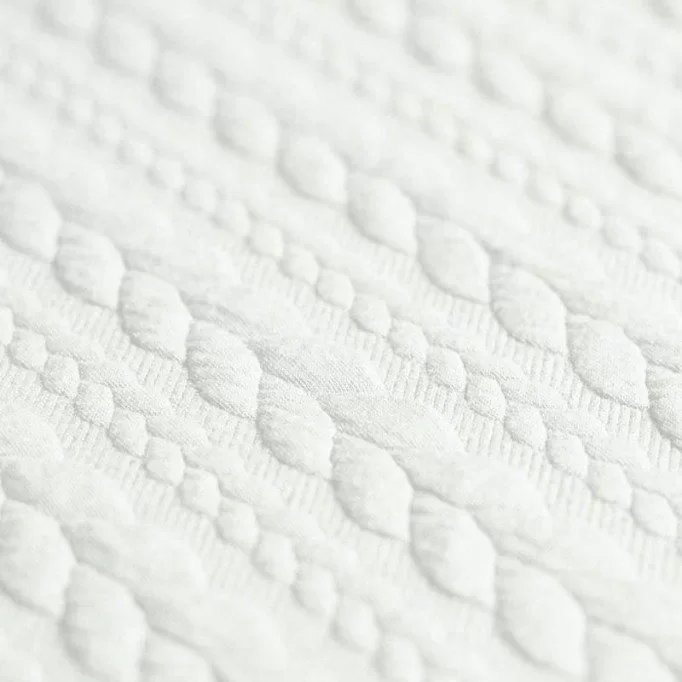 Kabelstickad jacquard, ecru Premium
