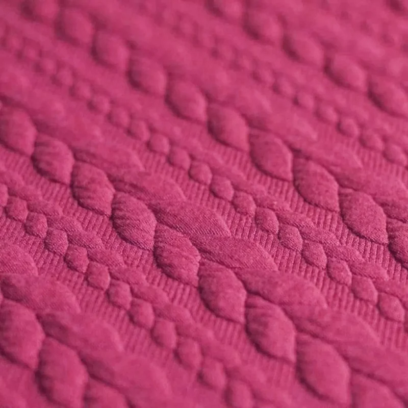 Fynd Kabelstickad jacquard, fuchsia