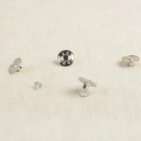 Utförsäljning Jeansknappar 20mm 6st - Silver