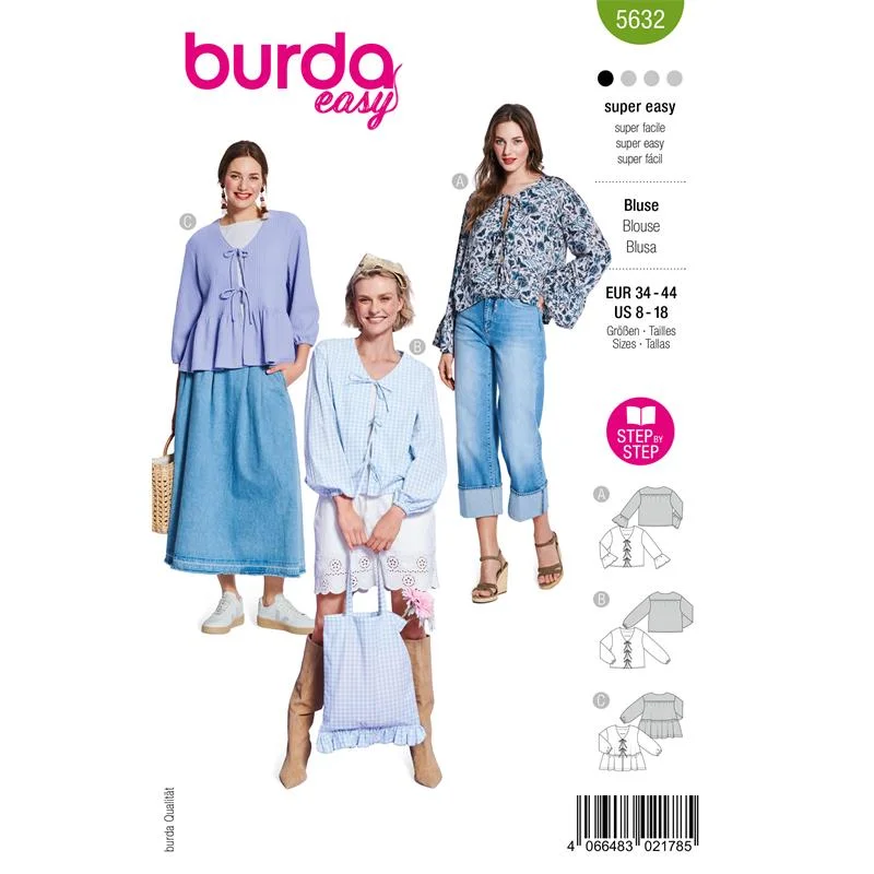 Reapris Burda Easy 5632 – Blus dam (34-44)