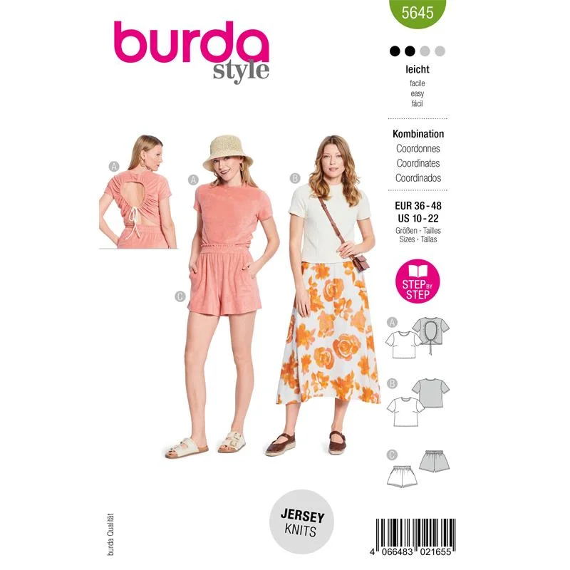Nedsatt pris Burda Style 5645 – Top och shorts dam (36-48)