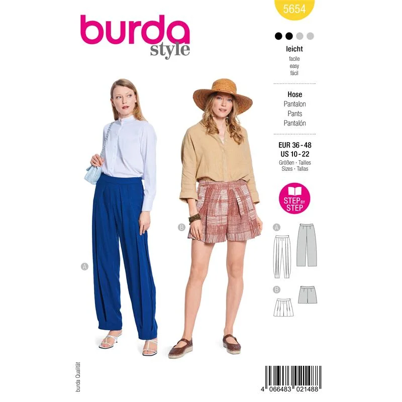Fynd Burda Style 5654 – Byxor och shorts dam (36-48)