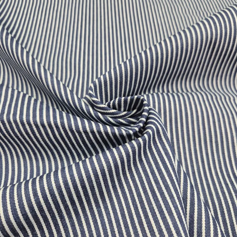 Denim jacquard, randig – 270 g/m² med stretch Rabatter