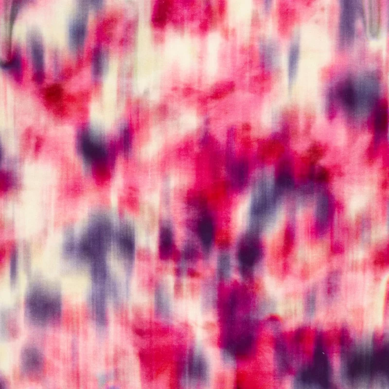 French terry, abstrakt mönster – fuchsia I lager