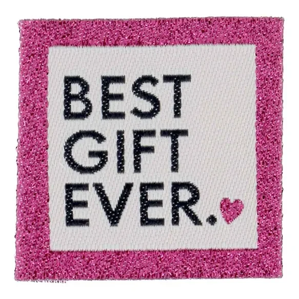 Nedsatt pris Vävd etikett Best Gift Ever, 4 st